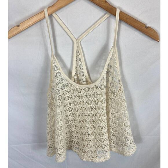 VS Pink Crochet Knit Coverup Tank Size XS/S - Picture 1 of 6